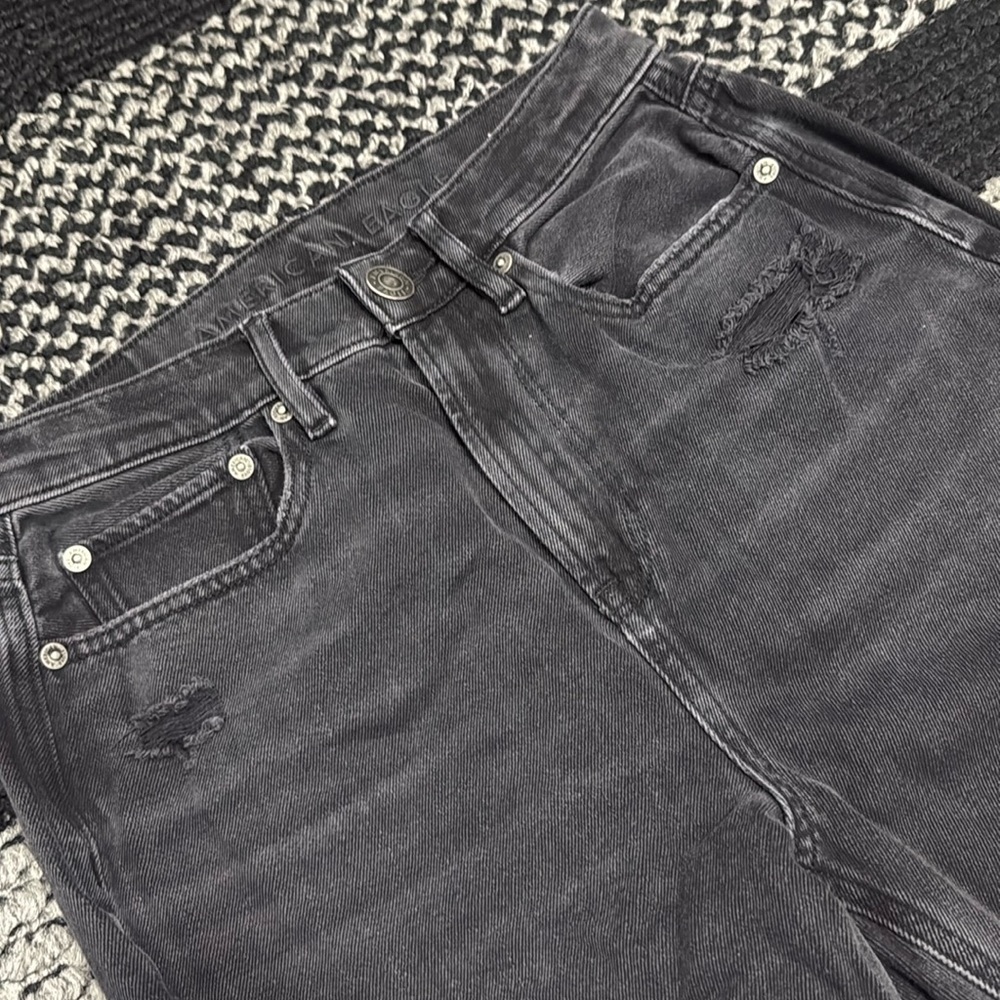 American Eagle Highest Rise 90’s Boyfriend Jeans Women’s Sz 4L Distressed Casual - Picture 6 of 9